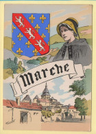 Province : LA MARCHE / Blason / Costume / Folklore / Illustrateur (voir Scan Recto/verso) - Limousin