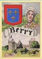 Province : LE BERRY / Blason / Costume / Folklore / Illustrateur (voir Scan Recto/verso) - Centre-Val De Loire