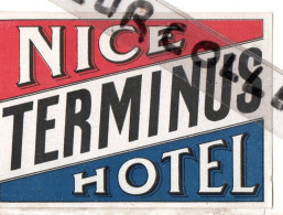 NICE . TTERMINUS  HOTEL - Etiquettes D'hotels