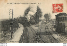 MORET SUR LOING LA GARE VUE INTERIEURE AVEC LE TRAIN - Moret Sur Loing