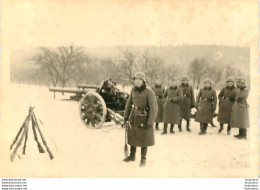 BELLE PHOTO ORIGINALE SOLDATS ALLEMANDS  CANON DANS LA NEIGE  FORMAT  10 X 7 CM - War, Military