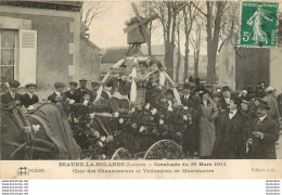 BEAUNE LA ROLANDE CAVALCADE DU 29 MARS 1914 CHAR DES CHANSONNIERS ET VIOLONISTES DE MONTMARTRE - Beaune-la-Rolande