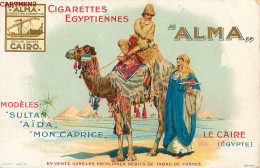 PUBLICITE CIGARETTES EGYPTIENNES " ALMA " CAIRO LE CAIRE EGYPTE - Werbepostkarten