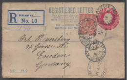 SEVENOAKS- GB - UK / 1922 ENTIER POSTAL RECOMMMANDE POUR L' ALLEMAGNE - Covers & Documents