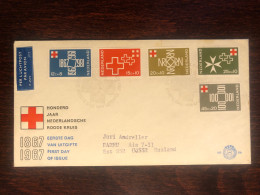 NETHERLANDS  FDC COVER 1967 YEAR  RED CROSS HEALTH MEDICINE STAMPS - FDC