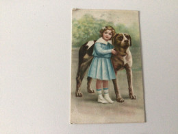 Carte Postale Ancienne Fillette Et Son Chien - Escenas & Paisajes