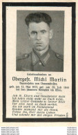 MEMENTO AVIS DE DECES SOLDAT ALLEMAND  MICHL MARTIN 29/07/1944 - Décès