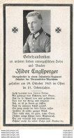 MEMENTO AVIS DE DECES SOLDAT ALLEMAND  ISIDOR ENGLSPERGER 29/10/1943 - Avvisi Di Necrologio