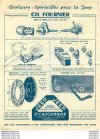 FEUILLET CH. FOURNIER LEVALLOIS PIECES POUR JEEP TRAVAUX AGRICOLES - Landbouw