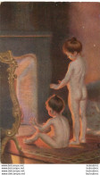 AFTER THE BATH PAUL PEEL ENFANTS PRES DU FEU - Scènes & Paysages