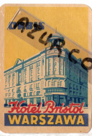 WARSZAWA . HOTEL BRISTOL - Etiquettes D'hotels