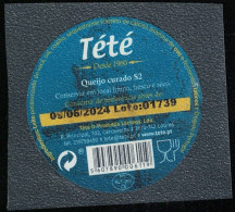 Portugal étiquette Ronde Queijo Curado S2 Tété Fromage Affiné - Quesos