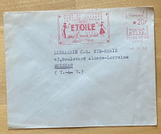 Enveloppe Affranchie EMA Etoile Eaux De Cologne, Eaux De Lavande, Lotions, Parfums Terre Noire Loire 1958 - Freistempel
