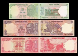 Reserve Bank Of India 3 Banknotes 5,10,20R - Inde