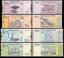 Yemen Banknotes 2017-19 4 Banknotes 100-1000OMR - Yémen