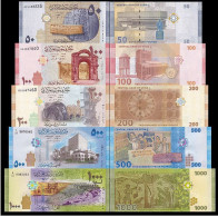 Syria Bankn 5 Banknotes 50-1000P - Syrien