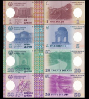 Tajikistan Bank 4 Banknotes 1,5,20,50D - Tadschikistan