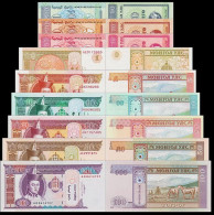 Mongolia Bank 2014 10 Banknotes 10-100T - Mongolië