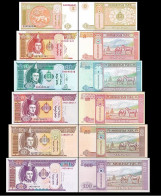 Mongolia Bank 6 Banknotes 1,5,10,20,50,100T - Mongolei