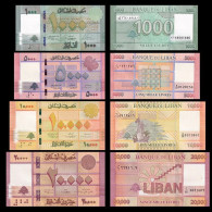 Banque Du Liban 4 Banknotes 1000-20000L - Libano