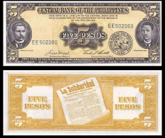 Central Bank Of The Philippines  ND(1949-1969) 5P - Filipinas