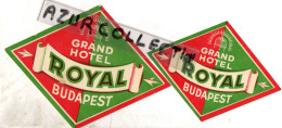 GRAND. HOTEL ROYAL . BUDAPEST - Etiquettes D'hotels