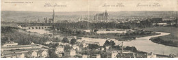 57 METZ AP#DC616 CARTE DOUBLE PANORAMIQUE DE LA VILLE LES EGLISES LE FLEUVE - Metz