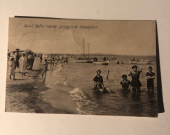 Cesenatico Saluti Da Ridente Spiaggia Viaggiata 1910 - Rimini