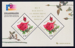 Corée Du Sud // 2002 // Exposition Philatélique Internationale  Roses, 2 Blocs-feuillet Neuf** (PHILAKOREA 2002) - Korea (Zuid)