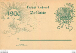 DEUTSCHE REICHSPOST POSTKARTE 1900 - Autres & Non Classés