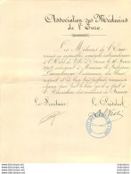 ASSOCIATION DES MEDECINS DE L'EURE 1902 PROFESSEUR LANNELONGUE - Historical Documents