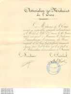 ASSOCIATION DES MEDECINS DE L'EURE 1902 PROFESSEUR LANNELONGUE - Historische Dokumente