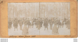 REIMS PATINAGE 1895    PHOTO STEREOSCOPIQUE - Stereoscopic