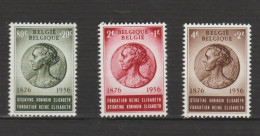 Belgium 1956 80st Birthday Her Majesty Queen Elisabeth MNH ** - Unused Stamps