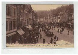 27 PONT AUDEMER RUE DE LA REPUBLIQUE LE MARCHE EDIT QUENET - Pont Audemer