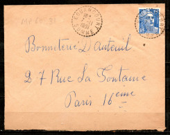 MP80-31 : Dept 80 (Somme) EQUANCOURT 1951 > Cachet Type B7 - Handstempels