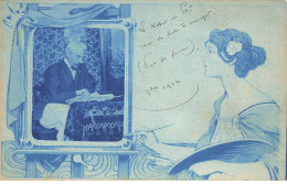 PHOTOMONTAGE #FG55686 ILLUSTRATEUR TYPE KIRCHNER PHOTO DANS TABLEAU PEINTRE ARTISTE 1904 - Fotografia