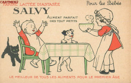 PUBLICITE SALVY FARINE LACTEE CHIEN CHAT ENFANTINA - Advertising