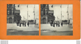 PARIS EXPOSITION UNIVERSELLE 1900 VUE PRISE RUE DES NATIONS CARTE STEREOSCOPIQUE - Stereo-Photographie