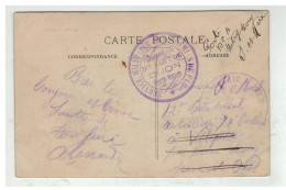 CACHET SERVICE MILITAIRE DES CHEMINS DE FER COMMISSION DE GARE DIJON PORTE NEUVE + 3 EME REGIMENT ARTILLERIE A PIED - Oorlog 1914-18