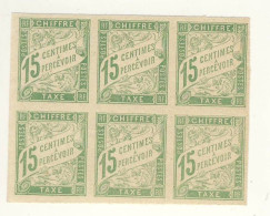 (C18) - COLONIES EMISSIONS GENERALES - TAXE Y&T N°20 BLOC DE 6 - Postage Due