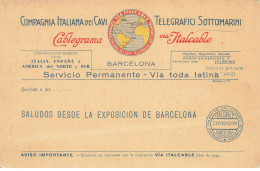 ESPAGNE #FG55773 BARCELONA COMPAGNIA ITALIANA DEI CAVI CARTE PUBLICITAIRE - Barcelona