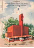 CARTE PUBLICITAIRE #FG56007 CARTE A SYSTEME CIGARETTES MYRTIL EXPOSITION ITERNATIONAL 1937 - Pubblicitari