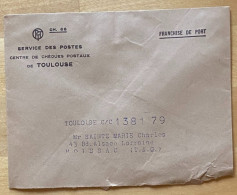 Enveloppe En Franchise Chèques Postaux Toulouse Pour Moissac - Civil Frank Covers