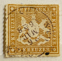 Wurtemberg YT N° 34 Oblitéré/used, Joli Cachet - Afgestempeld