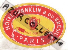 PARIS .  HOTEL FRANKLIN ET DU BRESIL - Hotel Labels