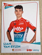 Card Liam Van Bylen - Team Lotto-Dstny Development - 2024 - Cycling - Cyclisme - Ciclismo - Wielrennen - Radsport