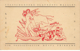 TCHEQUIE #FG55791 MAJALES KVETEN 1926 FESTIVAL ETUDIANT PAR ILLUSTRATEUR FEMME NUE - Tchéquie