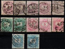 HONGRIE 1881 O DENT 12x11.5 - Usati