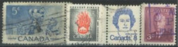 CANADA - 1956/72, STAMPS SET OF 4, USED. - Usados